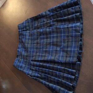 Blue Plaid School Skirt